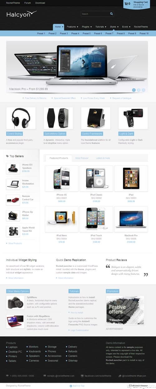 Halcyon WordPress Theme