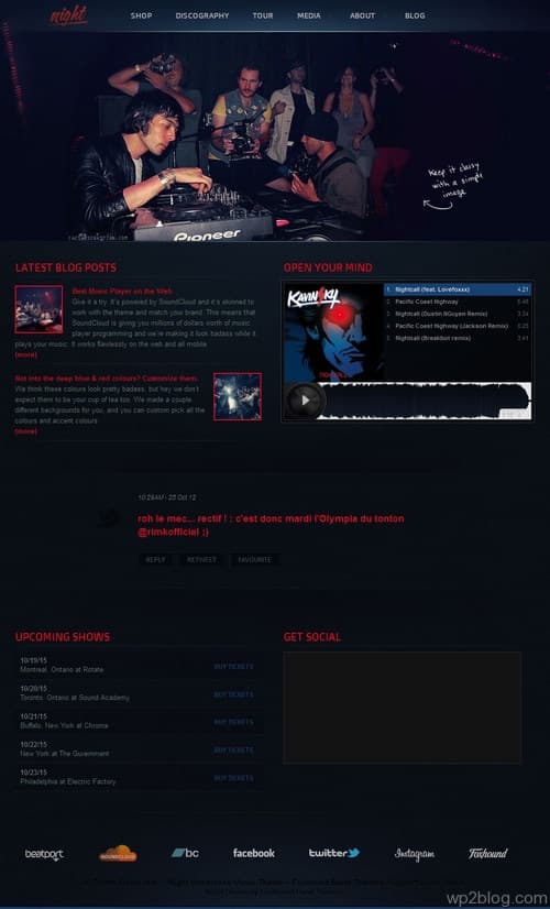 Night Music WordPress Theme