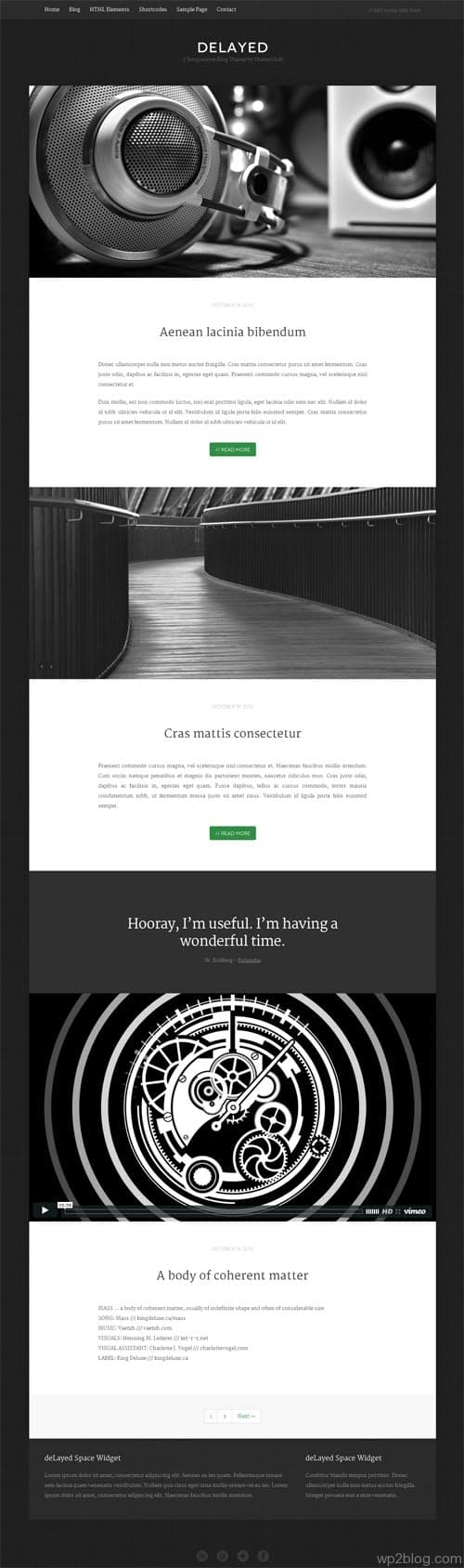 delayed WordPress Theme