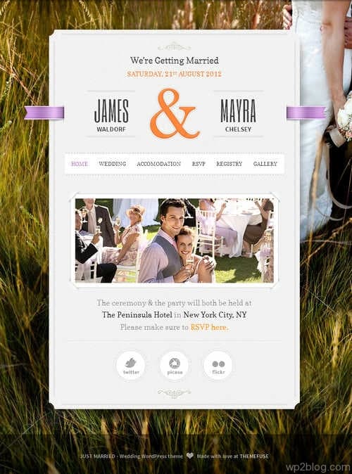 Just Married WordPress Theme