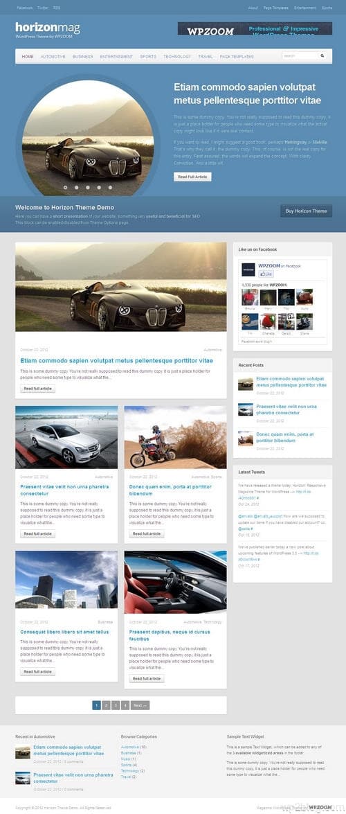 Horizon WordPress Theme