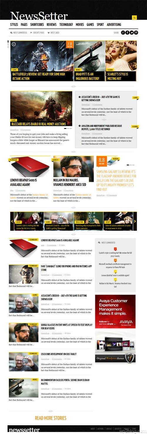 Newssetter WordPress Theme