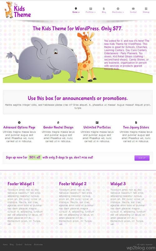 Kids WordPress Theme