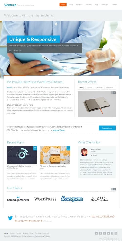 Venture WordPress Theme