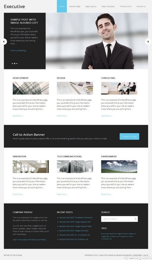 Executive 2.0 WordPress Theme