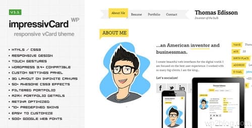 impressivCard WP Theme