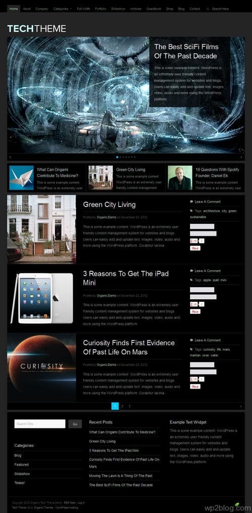 Tech V2.0 WordPress Theme