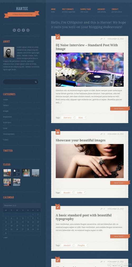 Hartee WordPress Theme