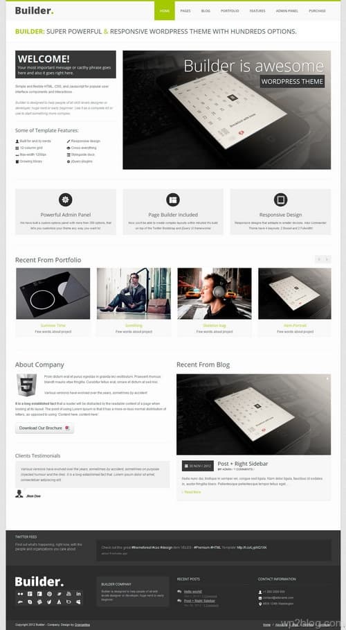 Builder WordPress Theme