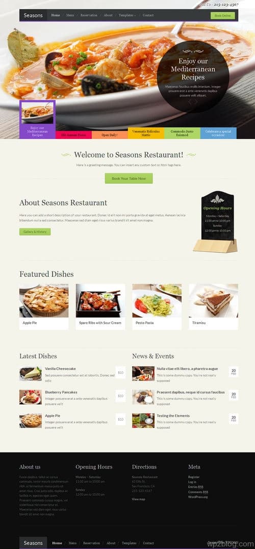 Seasons WordPress Theme