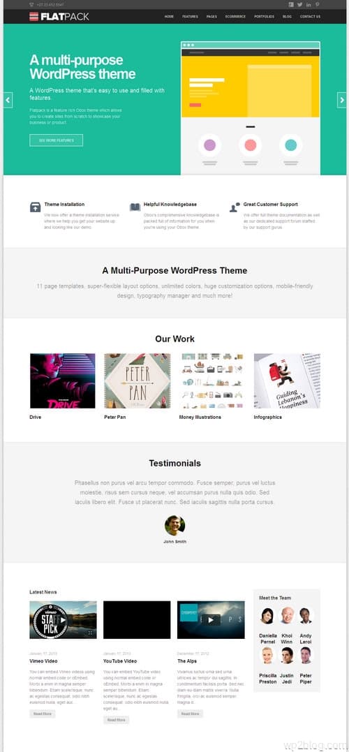 Flatpack WordPress Theme