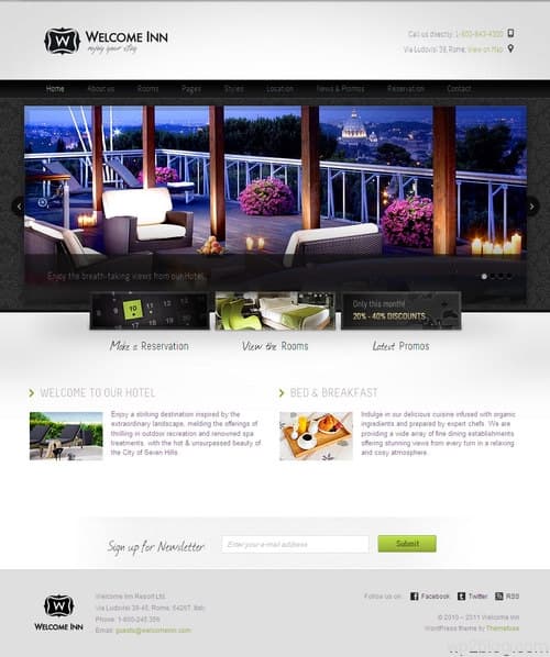 Welcome Inn Business WordPress Theme