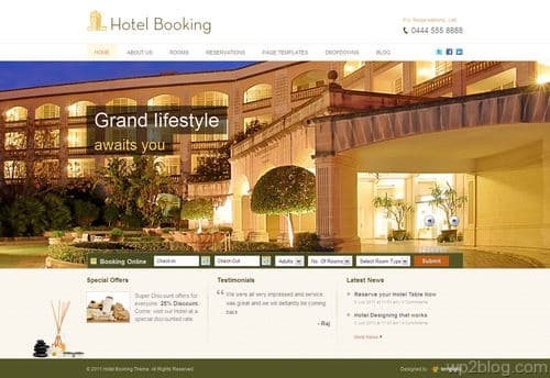 HotelBooking WordPress Theme