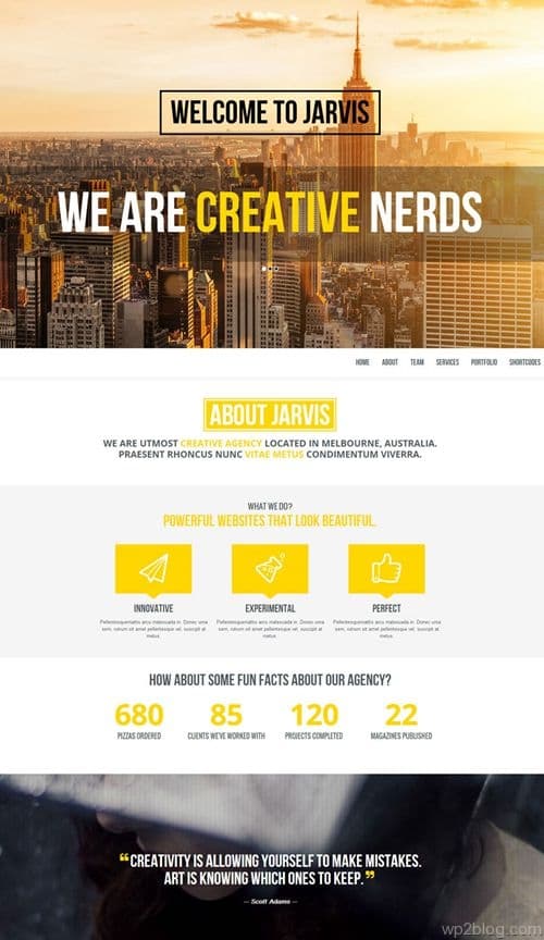 Jarvis WordPress Theme