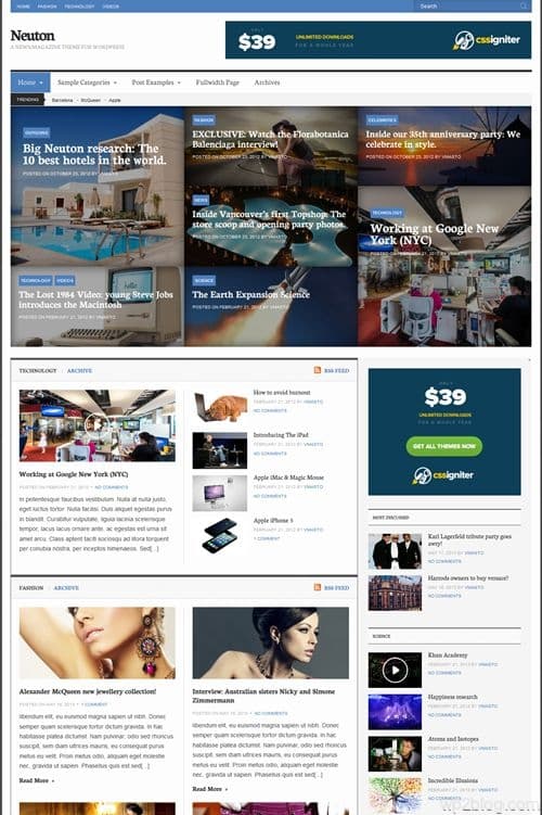 Neuton WordPress Theme