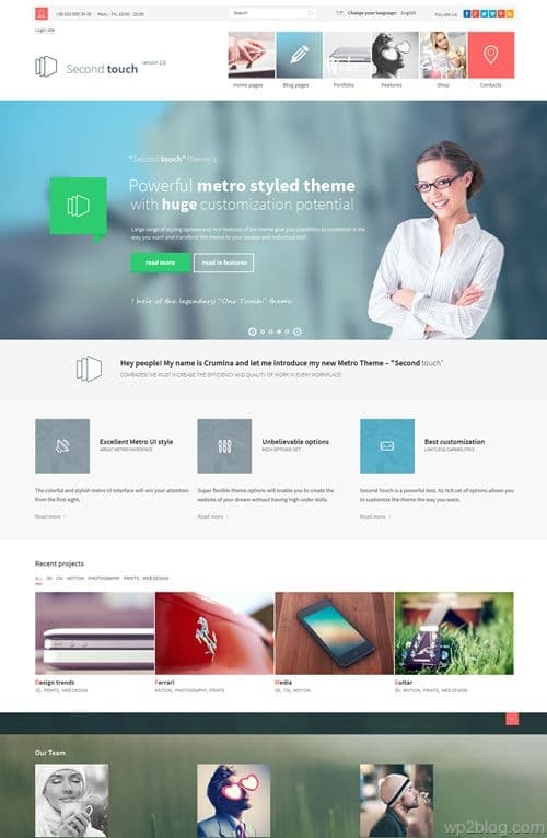 Second Touch WordPress Theme