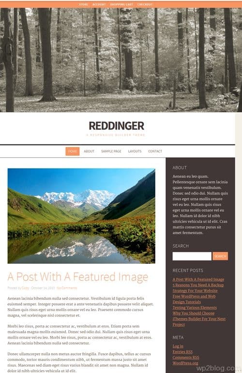 Reddinger WordPress Theme