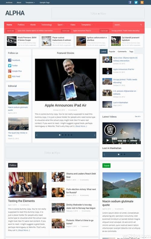 Alpha WordPress Theme