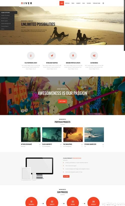 River WordPress Theme