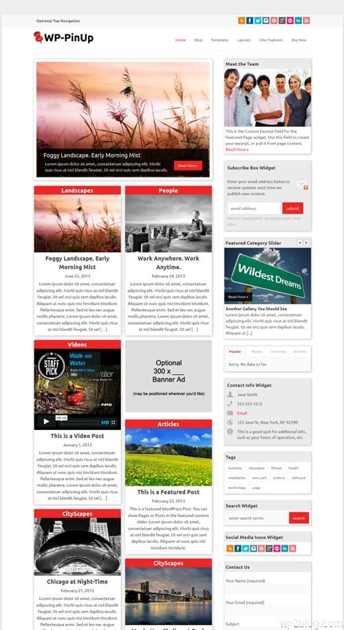 WP-PinUp WordPress Theme