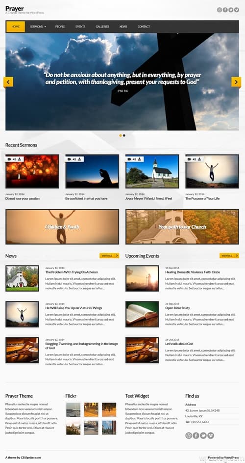 Prayer WordPress Theme