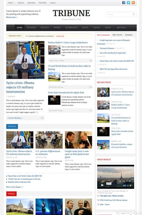 Tribune V3.0 WordPress Theme