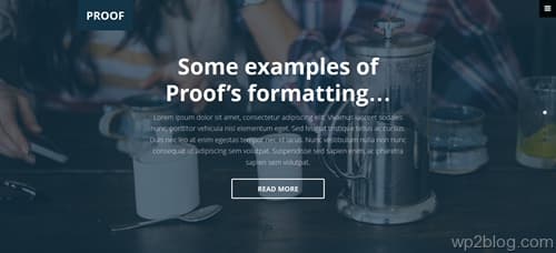 Proof WordPress Theme