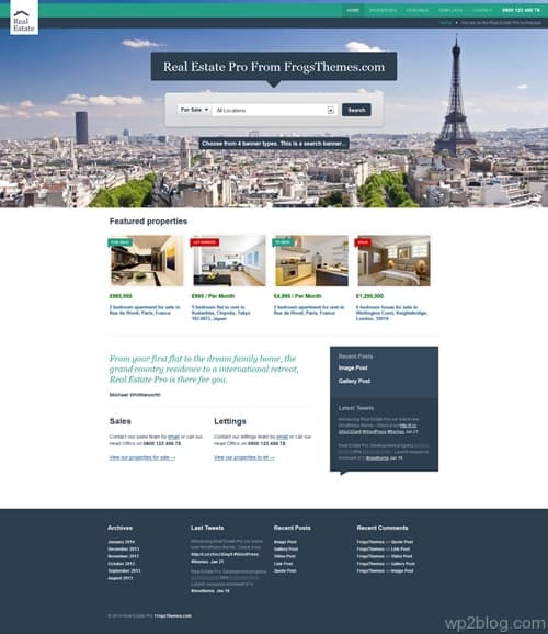 Real Estate Pro WordPress Theme