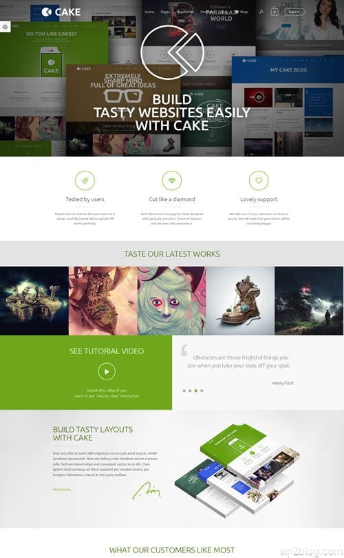 Cake WordPress Theme