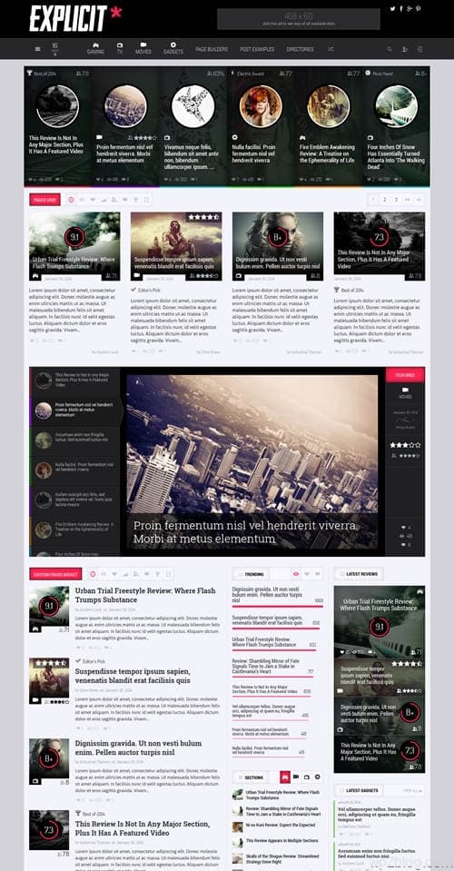 Explicit WordPress Theme