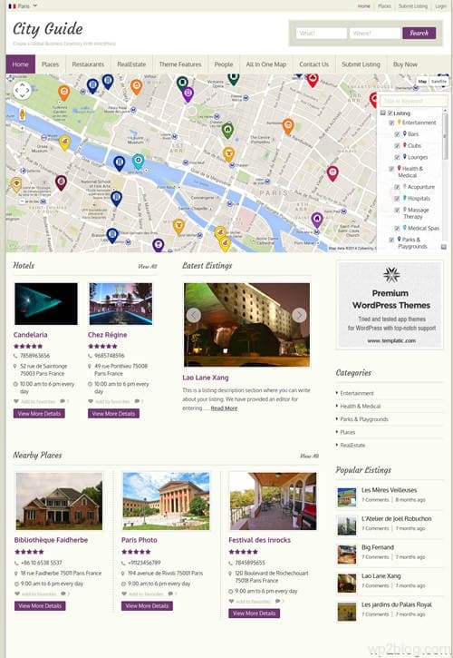 City Guide WordPress Theme