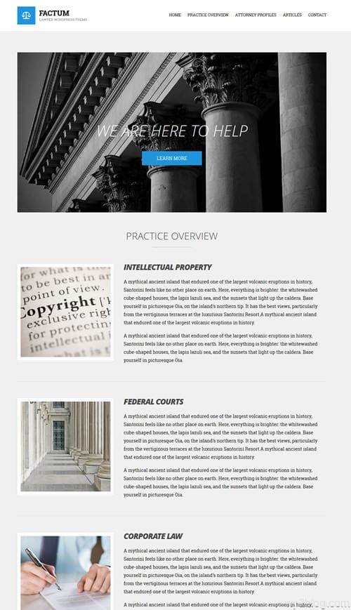 Factum WordPress Theme