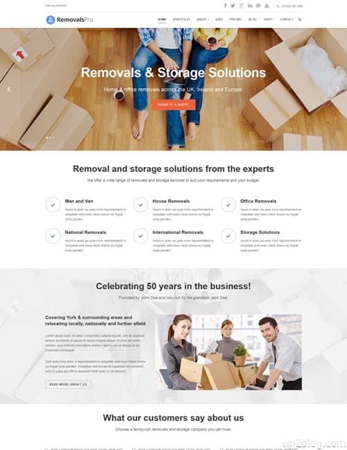 Removals Pro WordPress Theme