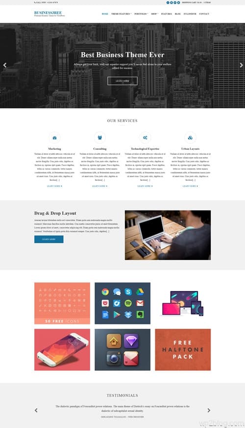 Business3ree WordPress Theme