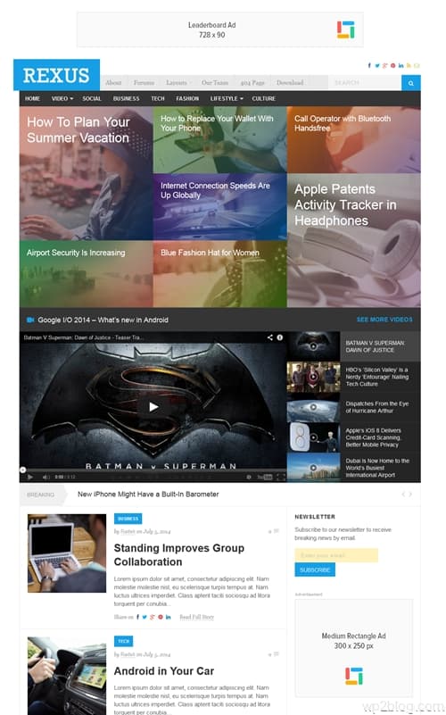 Rexus WordPress Theme