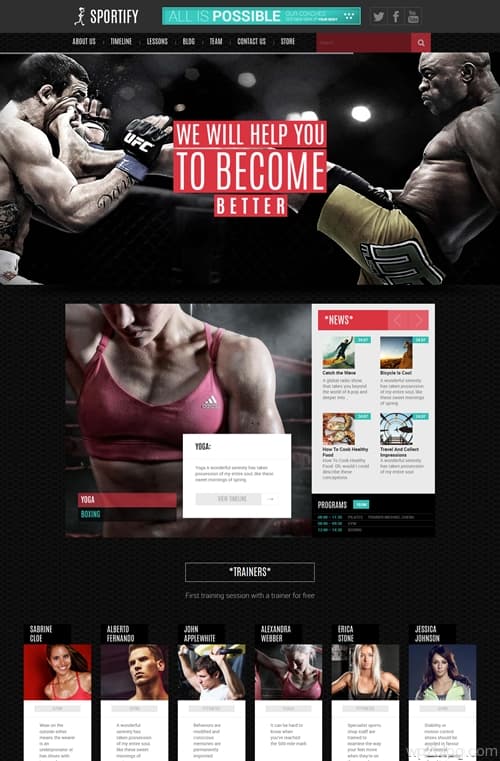 Sportify WordPress Theme