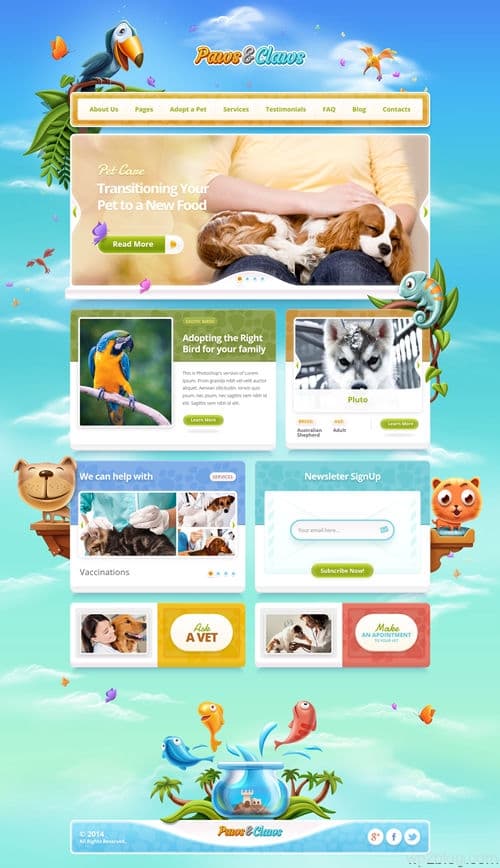 Paws & Claws WordPress Theme