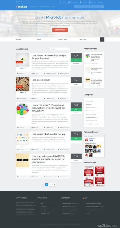 Taskerr WordPress Theme