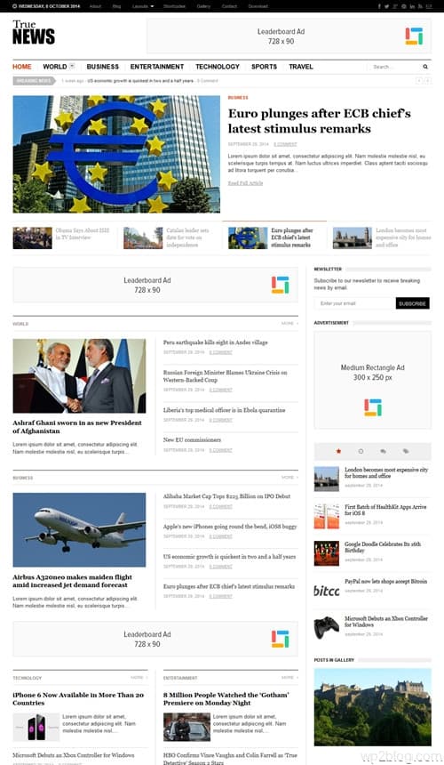 TrueNews WordPress Theme