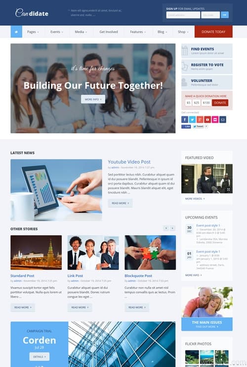 Candidate WordPress Theme